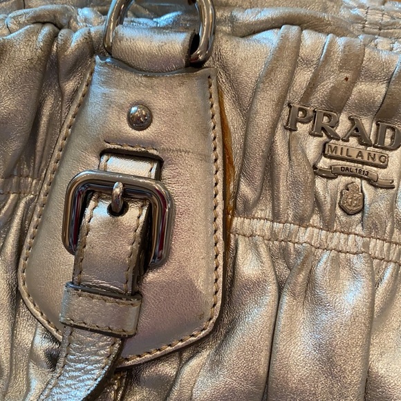 Silver Metallic Prada Handbag - Picture 3 of 9